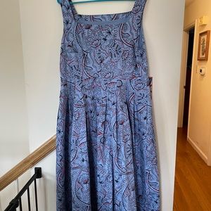 Boden Blue and Red Floral Dress